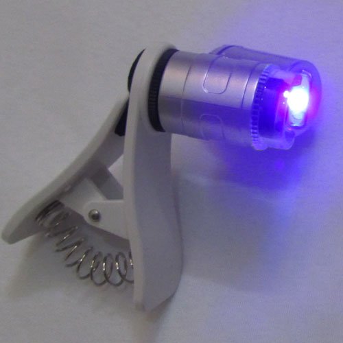 نور ماوراء بنفش میکروسکوپ موبایل 60 برابر دارای کلیپس مخصوص - Universal-Clip-Type-LED-Cellphone-Microscope-60X