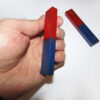 آهنربای مکعبی (آهنربای تخت) پک دو عددی با دو رنگ قرمز و آبی