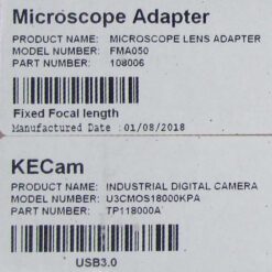 نمای برچسب روی جعبه دوربین میکروسکوپ CCD 18MP دارای پورت USB3