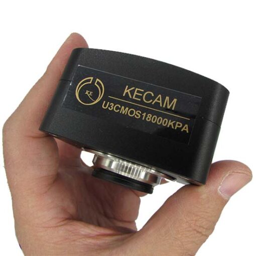 نمای لیبل دوربین میکروسکوپ CCD 18MP دارای پورت USB3